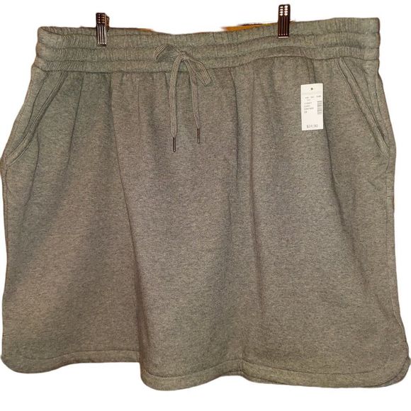 Maurices NWT Heather Gray French Terry Skirt Size 3X - Picture 1 of 3